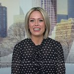 Dylan’s black polka dot tie neck blouse on Today