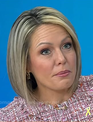 Dylan’s gold arched earrings on Today