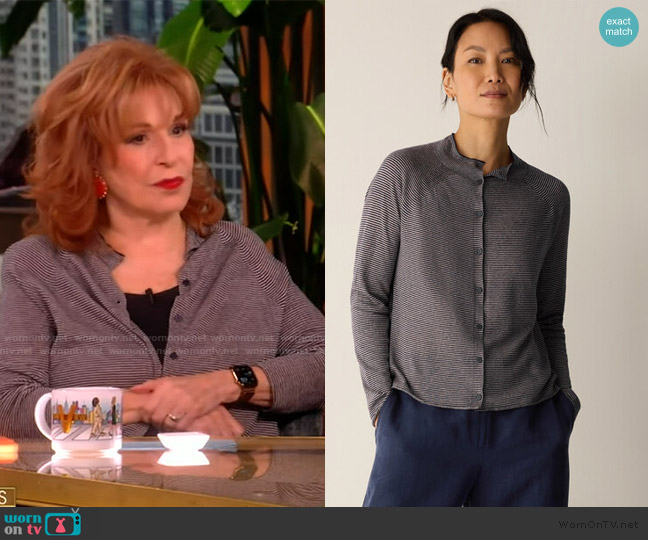 Eileen Fisher Linen Cotton Cardigan worn by Joy Behar on The View