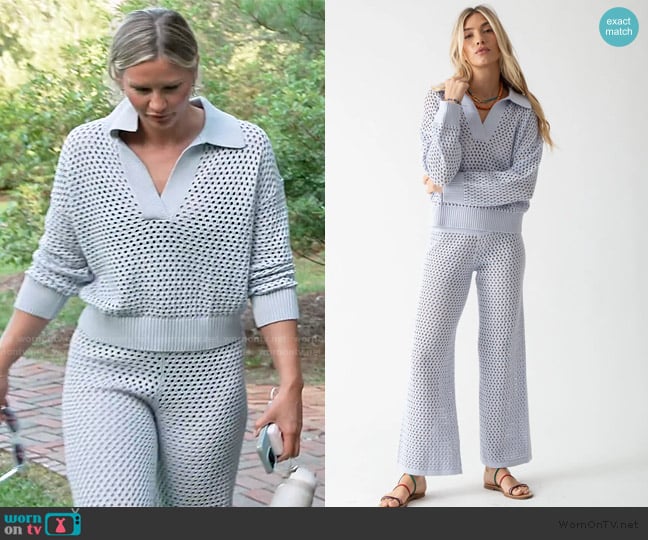 Electric and Rose Polo Sweater worn by Molly O’Connell on Southern Charm