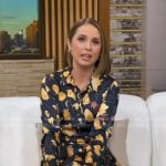 Elizabeth’s navy floral shirtdress on Good Morning America