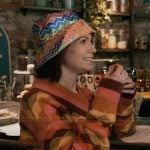 Elsbeth’s multicolored knit sweater on Elsbeth