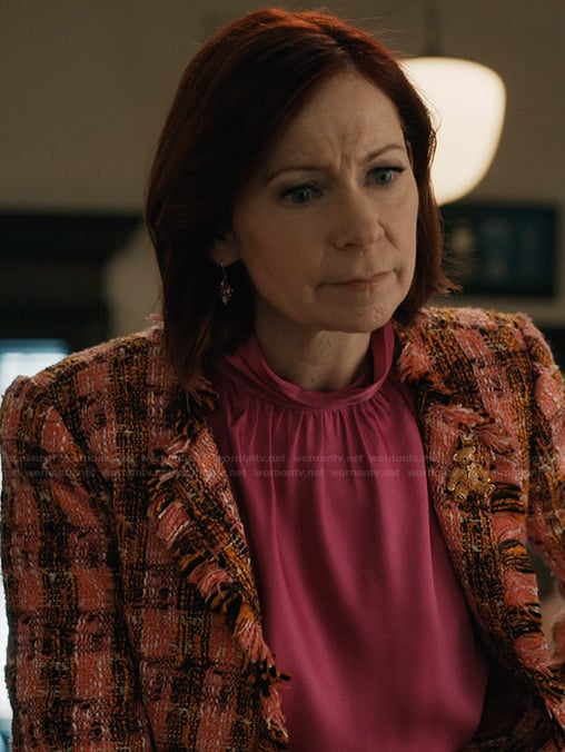 Elsbeth’s tweed blazer on Elsbeth
