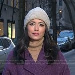 Emilie's purple double breasted coat on Today