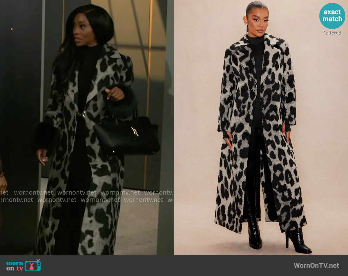 Fashion Nova Trista Belted Wool Coat worn by Lynette Wise (Dominique Madison) on Beyond the Gates