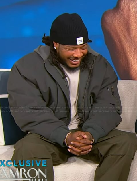 Fetty Wap’s gray hooded jacket on Tamron Hall Show