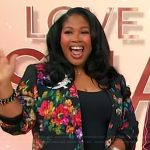 Gabrielle Richards’s floral print blazer on Sherri