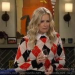 Gemma’s red argyle sweater on The Neighborhood