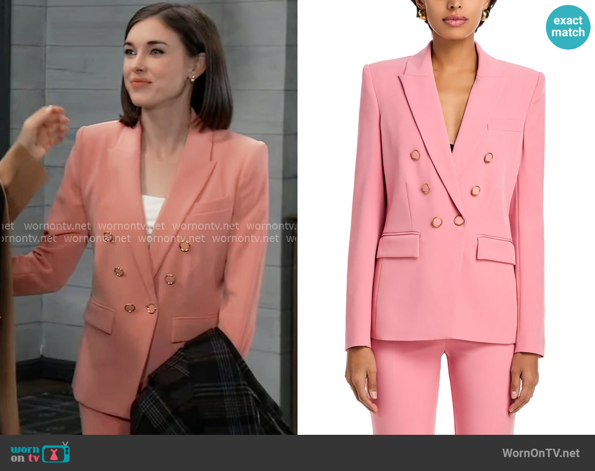Generation Love Emilio Blazer in Mauve worn by Willow Tait (Katelyn MacMullen) on General Hospital