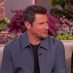 Nick Lachey’s blue zip down jacket on The Jennifer Hudson Show