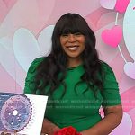 Charli Penn’s green ruched sleeve dress on Today