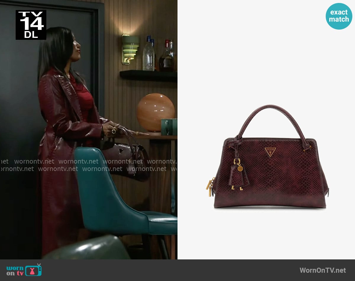 Guess Georgia Bag worn by Dana 'Leslie' Thomas (Trisha Mann-Grant) on Beyond the Gates