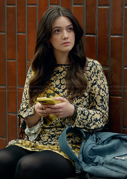 Haley’s floral print mini dress on The Lincoln Lawyer