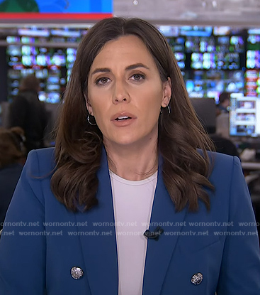Hallie’s blue double breasted blazer on Today
