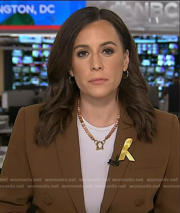Hallie’s brown double breasted blazer on Today