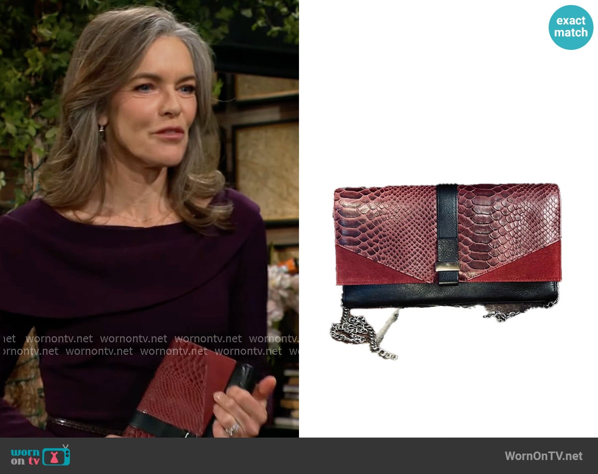 Halogen Leather Crossbody Bag worn by Diane Jenkins (Susan Walters) on The Young and the Restless
