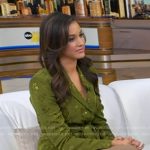 Hanna’s green floral tie waist blazer on Good Morning America