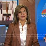 Hoda’s brown leater blazer on Today