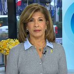 Hoda’s grey collared cardigan on Today