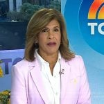 Hoda’s pink ruched sleeve blazer on Today