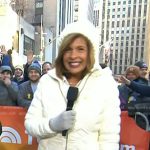 Hoda’s white padded down jacket on Today