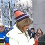 Hoda’s striped knit beanie on Today