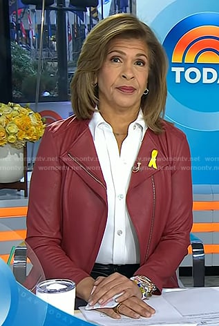 Hoda’s red leather jacket on Today