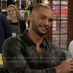 Holden’s tie dye pintuck shirt on The Young and the Restless
