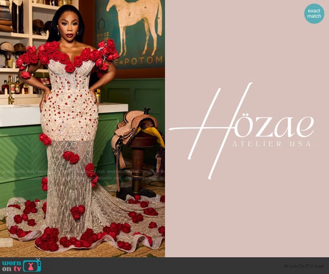 Hozae Atelier Custom Dress worn by Jassi Rideaux on The Real Housewives of Potomac
