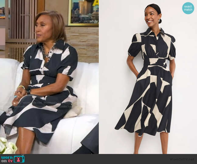 Hutch Alora Midi Dress worn by Robin Roberts on Good Morning America