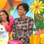 Adriana Diaz’s printed long sleeve dress on CBS Mornings