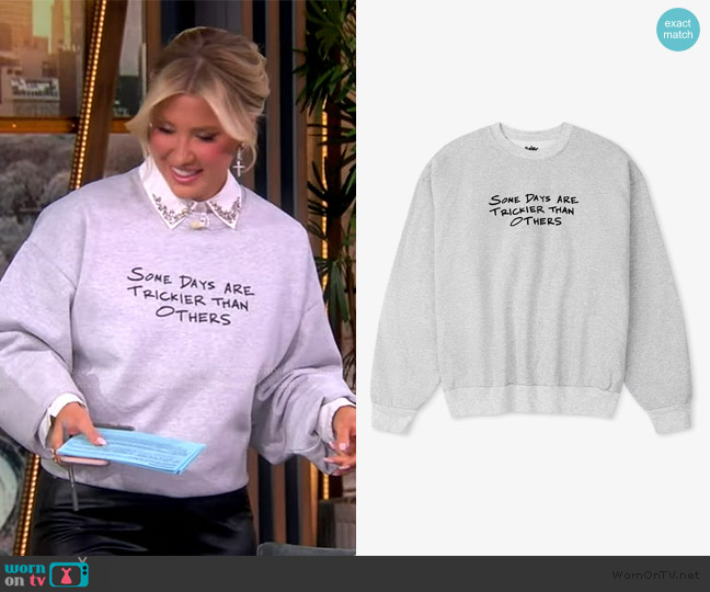 IWBC Some Days They’re Trickier Than Others Unisex Crew Fleece Sweatshirt worn by Savannah Chrisley on The View
