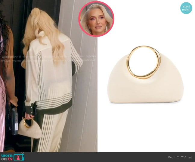 Jacquemus Le Petite Calino Leather Top Handle Bag worn by Erika Jayne on The Real Housewives of Beverly Hills