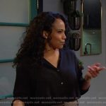 Jada’s houndstooth shorts on Days of our Lives