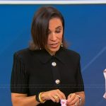 Dr. Jeanine Downie’s black button front ribbed dress on Tamron Hall Show