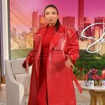 Jeannie Mai’s red leather coat on Sherri