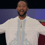John Legend’s sequin print bomber jacket on The Voice