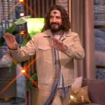 Jonathan Roumie’s khaki jacket and pants on The View