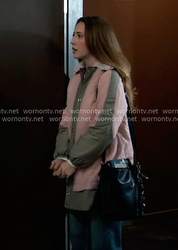 Josslyn’s pink and green jacket on General Hospital