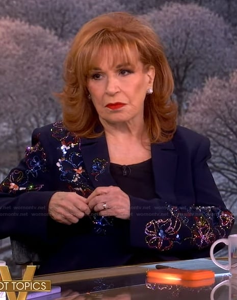 Joy’s blue embellished blazer on The View