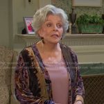 Julie’s printed velvet jacket on Days of our Lives