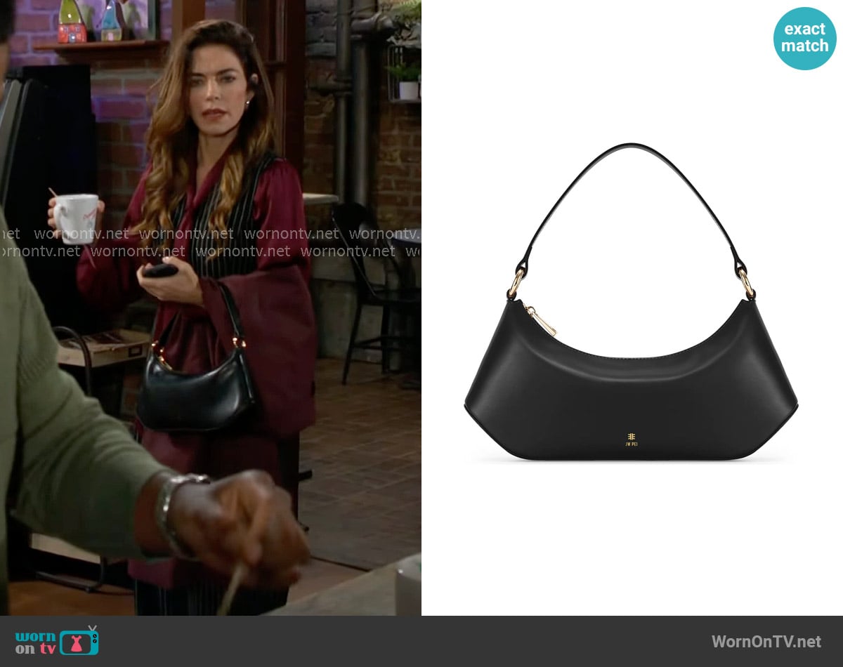 JW Pei Lily Bag in Black worn by Victoria Newman (Amelia Heinle) on The Young and the Restless