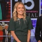 Kelly’s green embellished dress on Live with Kelly and Mark