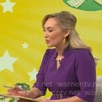 Kelly O’Grady’s purple belted dress on CBS Mornings