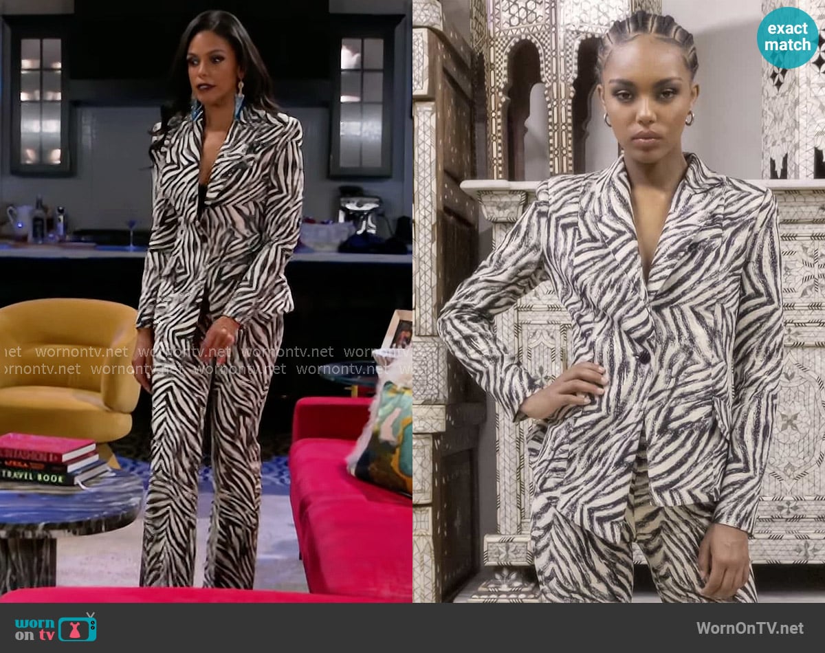 Kevan Hall Power Suit worn by Dani Dupree (Karla Mosley) on Beyond the Gates