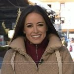 Kaylee’s beige knit down jacket on Today