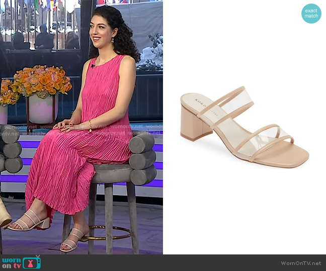 Koko + Palenki Ghost Slide Sandal worn by Elena Nicolaou on Today