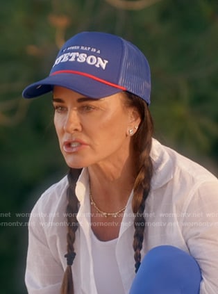 Kyle’s blue Stetson baseball cap on The Real Housewives of Beverly Hills