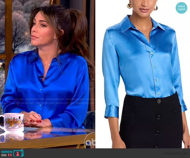 L'Agence Dani Silk Charmeuse Blouse worn by Alyssa Farah Griffin on The View