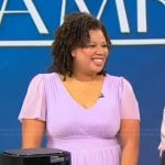Imari Walker-Franklin’s lavender dress on Tamron Hall Show
